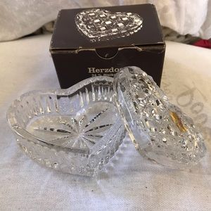 Lead Cristal heart small box for jewels